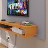 Painel Suspenso Prateleira Superior Nicho Tv até 48 Polegadas Sala Estar Quarto - Cinza/cinamomo - 5