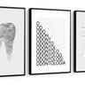 Kit 3 Quadros Decorativos Odontologia Dentista Consultório 60x40 Vinil - 1