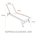 Ver imagem 3 de Espreguiçadeira em Aluminio e Assento em Tela Jeri Cinza