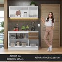 Ver imagem 7 de Armário de Cozinha Compacta 100% Mdf 120 Cm Branco/rustic/crema Smart Madesa 01