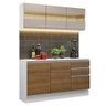 Armário de Cozinha Compacta 100% Mdf 120 Cm Branco/rustic/crema Smart Madesa 01 - 3