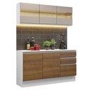 Ver imagem 3 de Armário de Cozinha Compacta 100% Mdf 120 Cm Branco/rustic/crema Smart Madesa 01