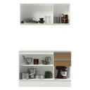 Ver imagem 5 de Armário de Cozinha Compacta 100% Mdf 120 Cm Branco/rustic/crema Smart Madesa 01