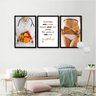 Kit 3 Quadros Decorativos Consultório Nutrição com Moldura 60x40 Vinil - 2