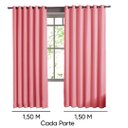 Ver imagem 4 de Cortina para Sala 3,00x2,50 m Unica Microfibra Coral