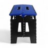 Banqueta Dobrável Multiuso Azul até 100kg Plástico com Alça Leve e Resistente Cor:azul Escuro - 1