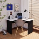 Ver imagem 1 de Mesa Angular New City Pé Painel 120 cm Cinza Cristal/Preto Gebb Work