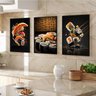 Kit 3 Quadros Decorativos Comida Japonesa Restaurante Gourmet 60x40 Vinil - 2