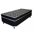 Ver imagem 1 de Cama Box Solteiro Conjugada Ortopédica Preta Rr Colchoes
