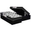 Ver imagem 1 de Conjunto Box Baú Solteiro: Colchão Espuma Luckspuma D28 Celebrity Black + Base Crc Suede Black(