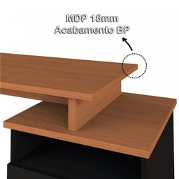 Conjunto 2 Escrivaninhas Plus Estilo 287cm Freijó e Preto Artany - 10 Conjunto 2 Escrivaninhas Plus Estilo 287cm Freijó e Preto Artany - 10
