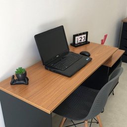 Conjunto 2 Escrivaninhas Plus Estilo 287cm Freijó e Preto Artany - 15 Conjunto 2 Escrivaninhas Plus Estilo 287cm Freijó e Preto Artany - 15