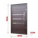 Ver imagem 4 de Porta Pivot.Alumínio Lamb.Evolution c/Pux.D.Elite Marrom Corten 216x130 Brimak