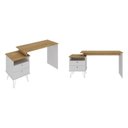 Ver imagem 2 de Conjunto 2 Escrivaninhas Plus Estilo 287cm Olmo e Branco Artany
