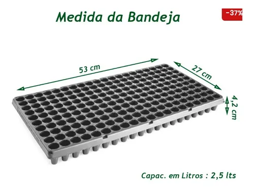 Kit 9 Bandeja Plástica Para Mudas 200 Células - 2