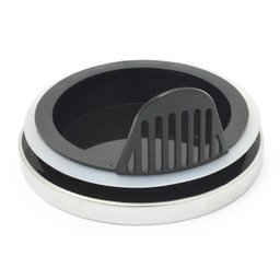 Jarra de Vidro com Tampa Cromada Prata 1l - 3