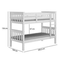 Beliche 730b com Cama Auxiliar 715b Branco Lavado Piratini Branco - 6