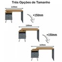 Ver imagem 7 de Conjunto 2 Escrivaninhas Plus Estilo 287cm Olmo e Grafito Cinza Artany