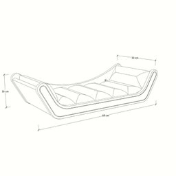 Cama de Parede para Gatos Estofada Raj A 16cm x C 68cm x P 30cm - 6