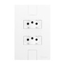 Ver imagem 1 de Conjunto com 2 Tomada 2p+t 20a 250v, Modular, com Placa 4x2