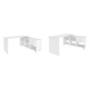 Ver imagem 3 de Kit Home Office e Escritório Completo para 2 Pessoas - 2 Peças - Escrivaninha Gold Retrô Branco Artany