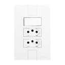 Ver imagem 1 de Interruptor de 1 Tecla Simples e 2 Tomadas 2p+t 20a , Modular, com Placa 4x2