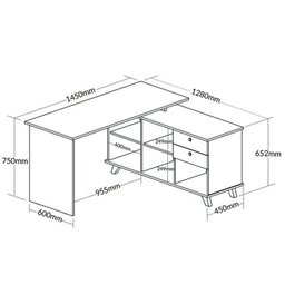 Conjunto 2 Escrivaninhas Gold - 3 Conjunto 2 Escrivaninhas Gold - 3