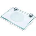Ver imagem 5 de Kit Banheiro Th Shop 6 Peças Aluminio Macico Polido com Saboneteira e Porta Shampoo Vidro 8mm