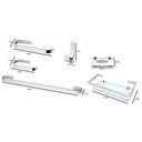 Ver imagem 4 de Kit Banheiro Th Shop 6 Peças Aluminio Macico Polido com Saboneteira e Porta Shampoo Vidro 8mm