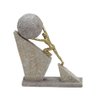Escultura Decorativa Homem Empurrando Pedra em Resina 21,5cm - 1