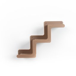 Escadinha Celine para Gatos Marrom 3 Degraus - Subindo para Direita 64cm x 25cm x 49cm - 2