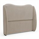 Ver imagem 5 de Cabeceira Orgânica para Cama Box Casal Padrão Luma 140cm Chenille Bouclê Pérola - Abmaza