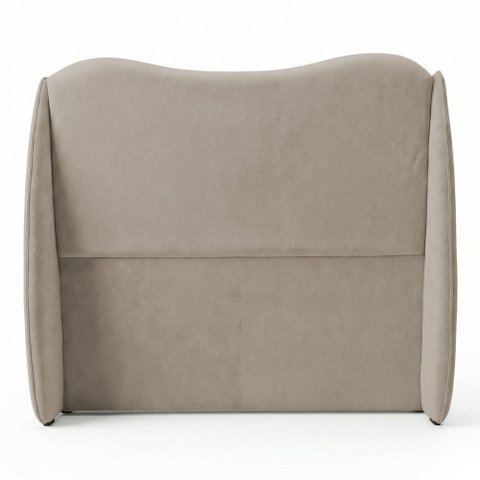 Cabeceira Orgânica para Cama Box Casal Padrão Luma 140cm Chenille Bouclê Pérola - Abmaza