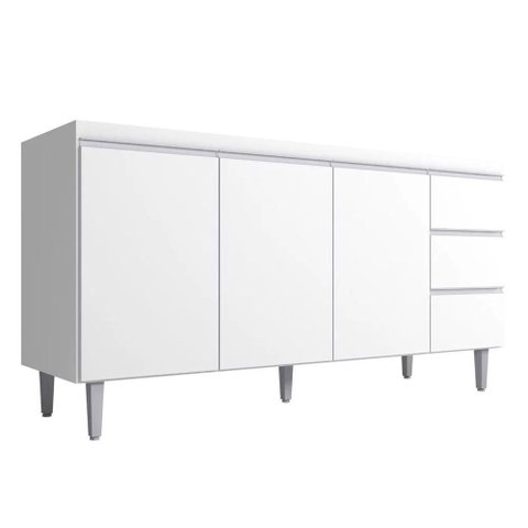 Balcão Gabinete Cozinha Andreia 3 Portas 150cm S-t Ajl