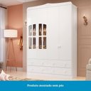 Ver mais imagens de Quarto de Bebê com Berço Mini Cama e Guarda Roupa com Janela Maya Clássico Espresso Móveis Branco/Brilho