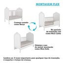 Ver imagem 7 de Quarto de Bebê com Berço Mini Cama e Guarda Roupa com Janela Maya Clássico Espresso Móveis Branco/Brilho