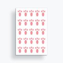 Ver imagem 2 de Kit Adesivos Patinhas de Coelho Páscoa Rosa 3,2x4,5 100 Unidades