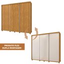 Ver imagem 2 de Guarda Roupa Casal 255 Cm 3 Portas de Correr