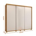 Ver imagem 4 de Guarda Roupa Casal 255 Cm 3 Portas de Correr