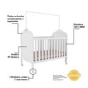 Ver mais imagens de Quarto de Bebê com Berço Mini Cama e Guarda Roupa 4 Portas Maya Clássico Espresso Móveis Branco/Bril