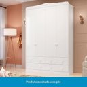 Ver imagem 7 de Quarto de Bebê com Berço Mini Cama e Guarda Roupa 4 Portas Maya Clássico Espresso Móveis Branco/Bril