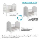 Ver imagem 7 de Quarto de Bebê Berço com Capitonê e Guarda Roupa 4 Portas Maya Clássico Espresso Móveis Branco/Brilh