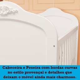 Quarto de Bebê com Berço Mini Cama e Cômoda com Janela Maya Clássico Espresso Móveis - 11