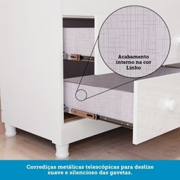 Quarto de Bebê com Berço Mini Cama e Cômoda com Janela Maya Clássico Espresso Móveis - 9