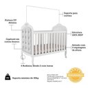 Ver imagem 6 de Quarto de Bebê Berço com Capitonê e Cômoda com Janela Maya Clássico Espresso Móveis Branco/Brilho