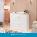 Ver imagem 7 de Quarto Infantil com Guarda Roupa 4 Portas e Cômoda 1 Porta 100% MDF Maya Clássico Espresso Móveis Br