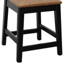 Ver mais imagens de Kit 2 Banquetas Baixa/cadeira Gabi Madeira Maciça Encosto Telinha - Preto - Corano Marrom Mescla