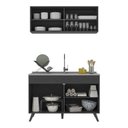 Ver imagem 6 de Armário de Cozinha Compacta 120cm Veneza Multimóveis V2140 Preto