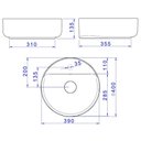 Ver imagem 7 de Cuba de Apoio Deca Slim 40x40 Redonda Marrom Fosco + Válvula + Sifão