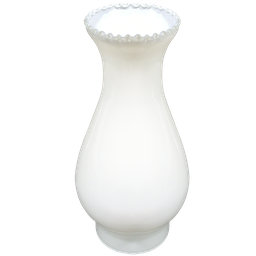 Cúpula Manga P/ Lampião 06,5 Retrô de Vidro Branco Brilho - 3